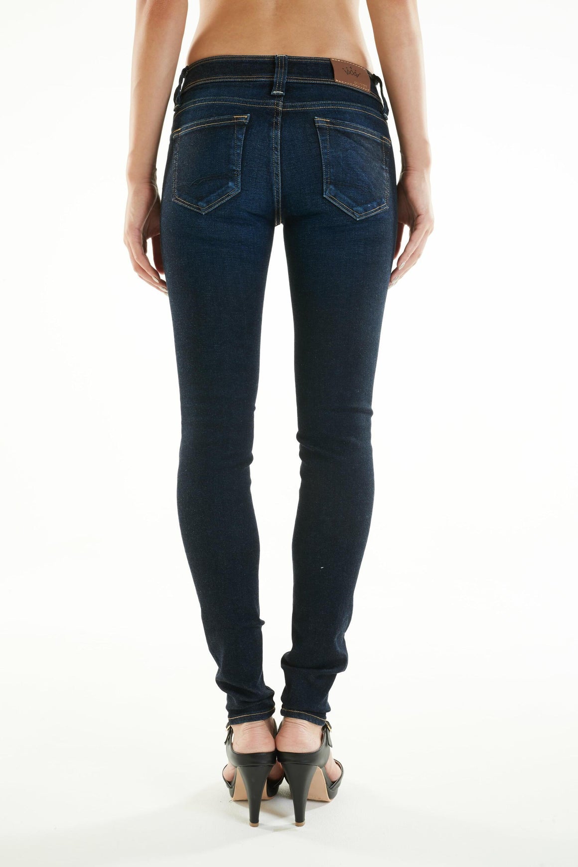 ブラッパーズ スパイラル スキニー フィット シェイプアップ ジーンズ / デニム ダークブルー