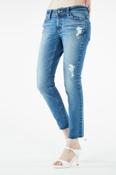 ブラッパーズ スパイラル スキニー シェイプアップ ジーンズ / デニム クラッシュ加工