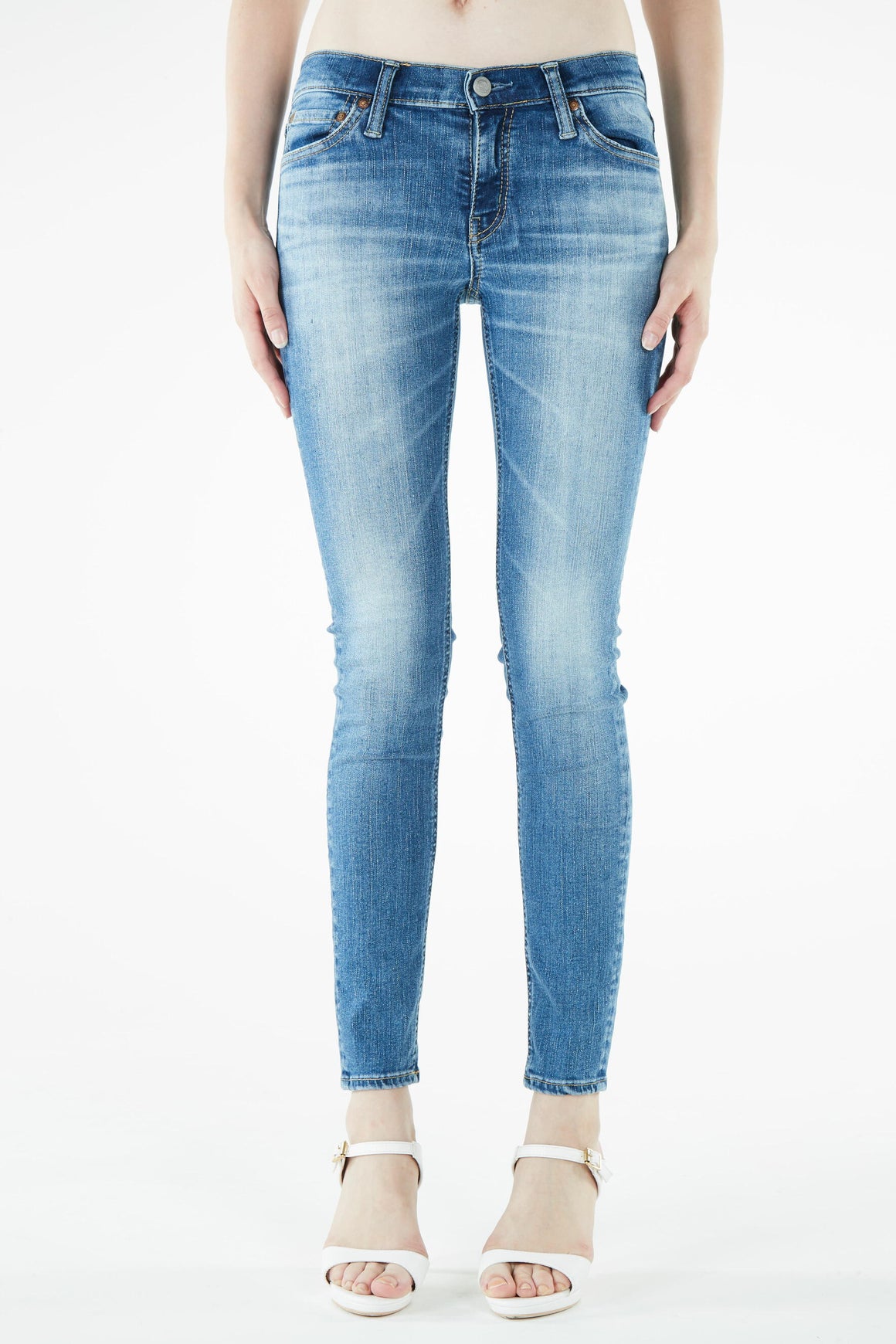 ブラッパーズ ビッグジョン コンプリートフリー スキニー フィット ストレッチ ジーンズ / デニム ブルー