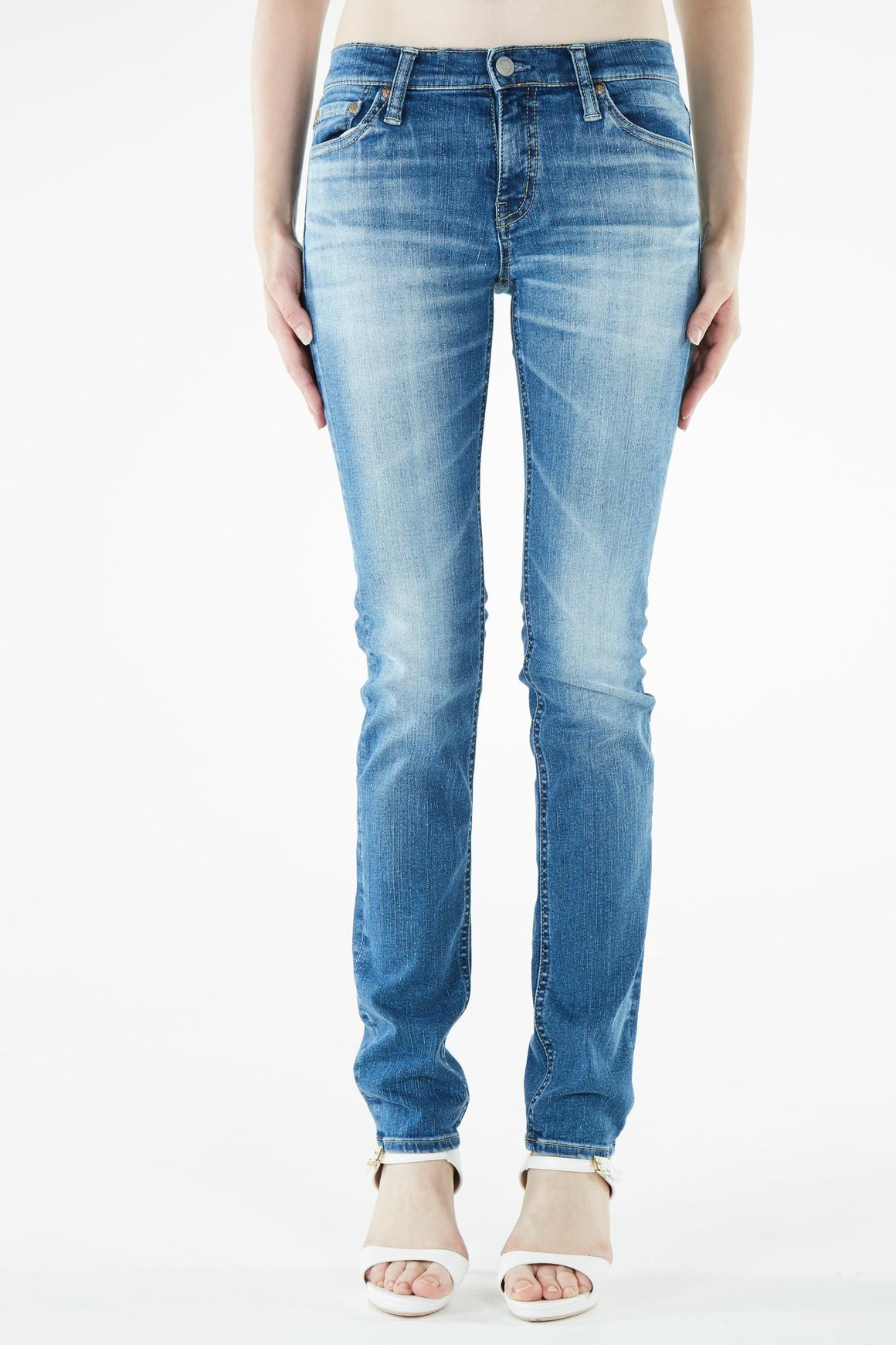 ブラッパーズ ビッグジョン コンプリートフリー スリム テーパード ストレッチ ジーンズ / デニム ブルー