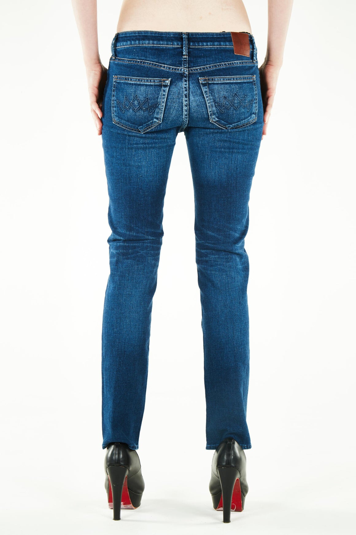 ブラッパーズ ガールフレンド テーパード フィット 高品質 ジーンズ / デニム ブルー 軽量