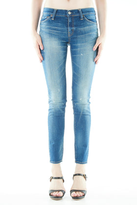 ブラッパーズ ビッグジョン コンプリートフリー スキニー フィット ストレッチ ジーンズ / デニム ブルー ペイント 加工