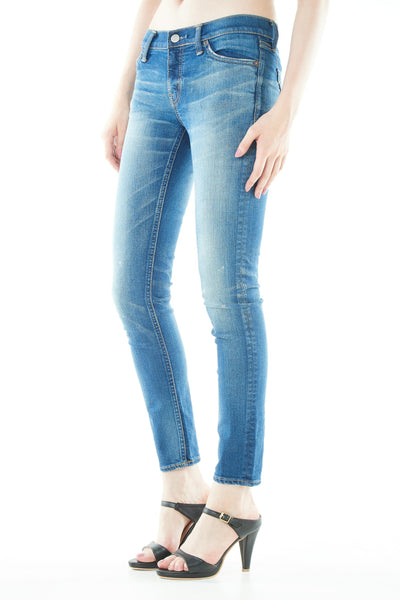 ブラッパーズ ビッグジョン コンプリートフリー スキニー フィット ストレッチ ジーンズ / デニム ブルー ペイント 加工