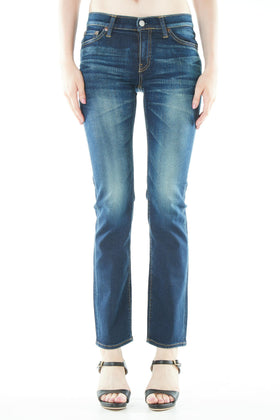 ブラッパーズ ビッグジョン コンプリートフリー スリム テーパード ストレッチ ジーンズ / デニム ダークブルー