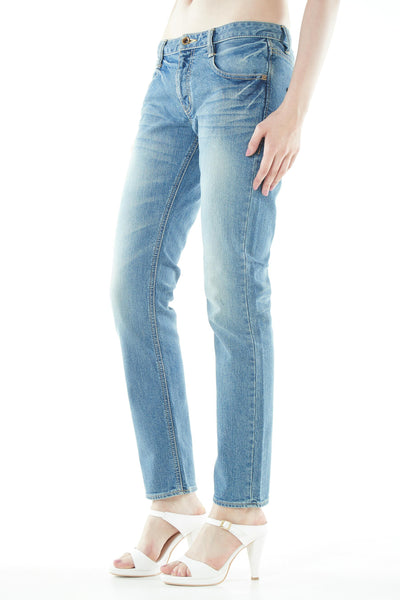 ブラッパーズ ガールフレンド ボーイフレンド フィット 高品質 ジーンズ / デニム ライトブルー