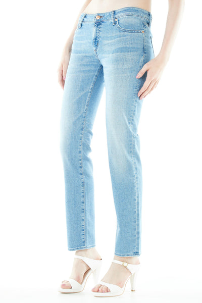 ブラッパーズ ガールフレンド テーパード フィット 高品質 ジーンズ / デニム ライトブルー 軽量