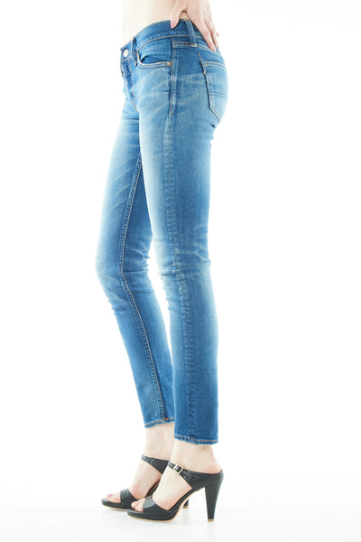 ブラッパーズ ビッグジョン コンプリートフリー スキニー フィット ストレッチ ジーンズ / デニム ブルー ペイント 加工