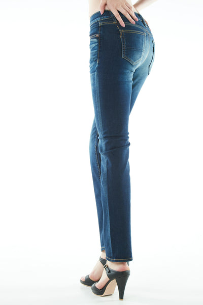 ブラッパーズ ビッグジョン コンプリートフリー スリム テーパード ストレッチ ジーンズ / デニム ダークブルー