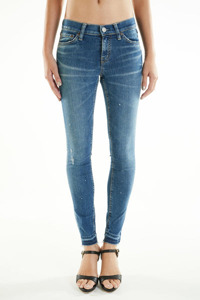 ブラッパーズ ビッグジョン コンプリートフリー スキニー フィット ストレッチ ジーンズ / デニム 裾ダメージ加工