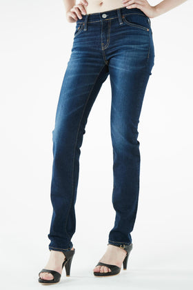 ブラッパーズ ビッグジョン コンプリートフリー スリム テーパード ストレッチ ジーンズ / デニム ダークブルー