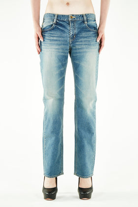 ブラッパーズ ボーイフレンド フィット 高品質 ジーンズ / デニム ライトブルー