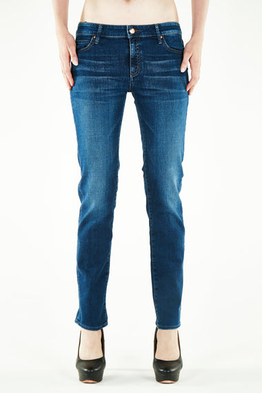 ブラッパーズ ガールフレンド テーパード フィット 高品質 ジーンズ / デニム ブルー 軽量