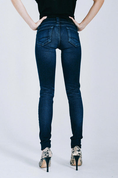 ブラッパーズ 尾崎紗代子 コラボ スキニー シェイプアップ 効果 ジーンズ / デニム ダークブルー